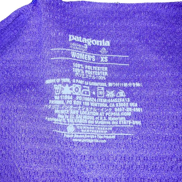 Patagonia Capilene 3 Zip Neck Top Blue Stripe Long Sleeve Women’s Size XS - Picture 7 of 12